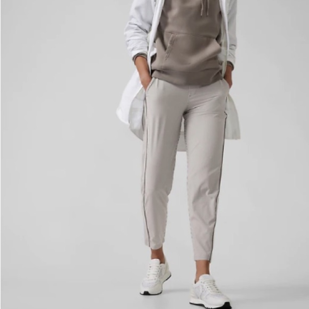 Athleta NEW Brooklyn Textured (Striped) Ankle Pants Midrise NWOT